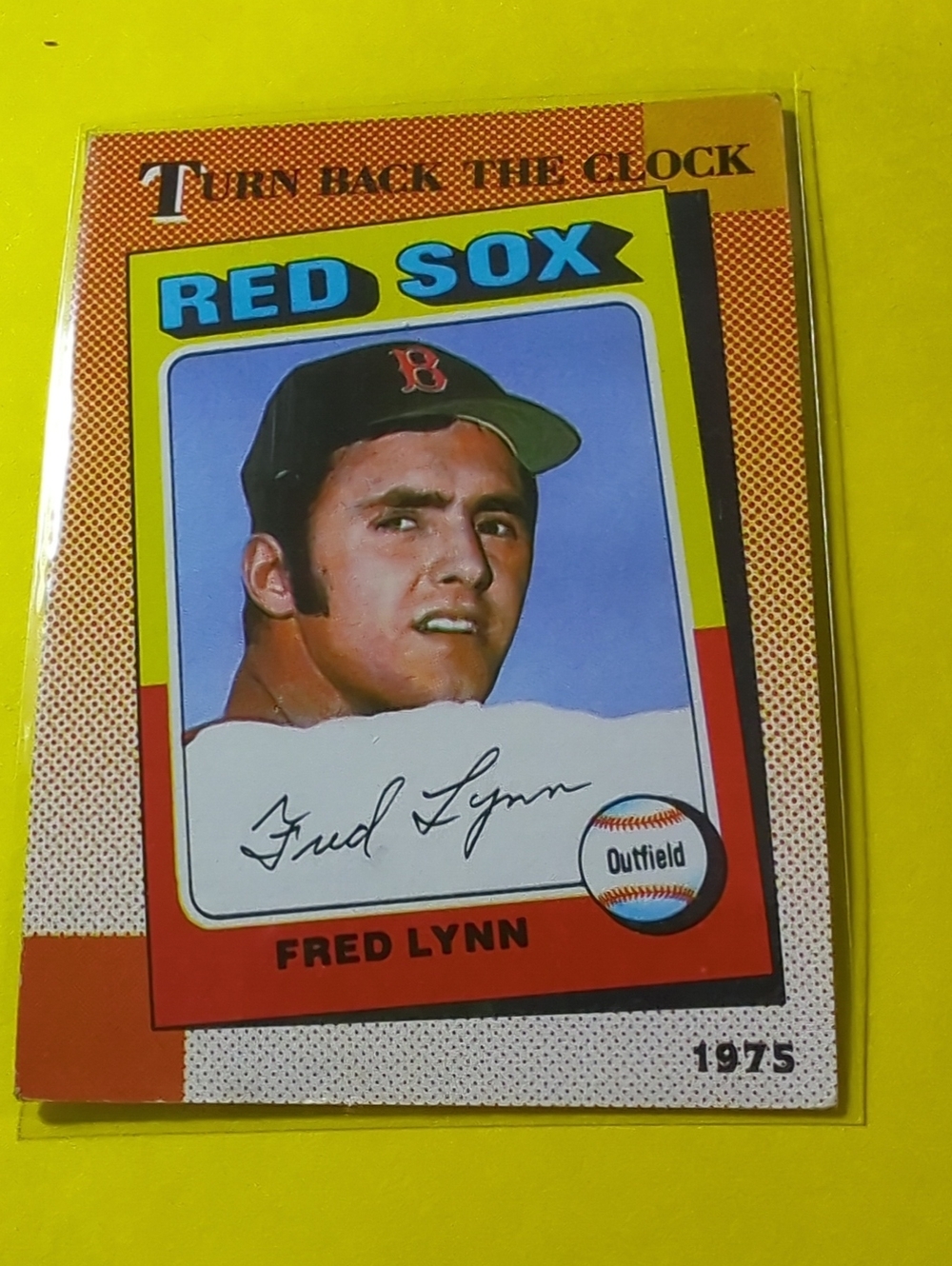 Topps 1990 Turn Back the Clock Fred Lynn #663 Boston Red Sox Baseball Card